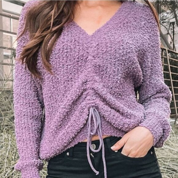 Purple popcorn sweater top - Picture 4 of 8
